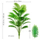 68-120cm Large Artificial Palm Tree Tropical Fake Plant Green Plastic Palm Leaf Branches Suitable for Home Garden Decoration