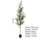 Large Olive Tree Artificial Plant Fake Olive Tree with Pot 60cm-240cm Tropical Silk Tree for Home Office Shop Party Decoration