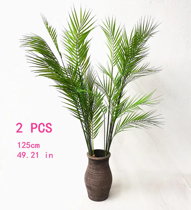 Large Artificial Palm Tree Green Tropical Fake Plants Flower Arrangement Props Home Decoration Hotel Office Party Deco Accessori
