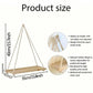 Wooden Hanging Swing Shelf – Floating Wall Storage for Plants & Home Decor