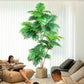 35-150cm Large Artificial Palm Tree Tropical Plants Green Plastic Palm Leafs Fake Banyan Tree for Home Garden Shop Party Decor