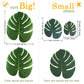 OurWarm 24pcs Large Artificial Tropical Palm Leaves, Faux Safari Leaves Monstera Fake Leaves for Party Safari Table Decorations