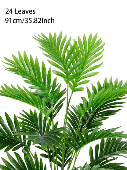 70-120cm Large Artificial Palm Tree Plastic Turtle Back Plants Leaf Schefflera Tropical Tree Home Office Party Outdoor Decor