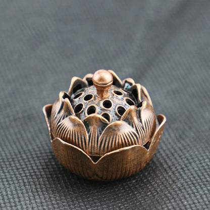 Feng Shui Lotus Incense Burner – Zen Coil Holder for Meditation & Aromatherapy