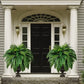 2Pcs Large Artificial Fern Tropical Palm Plants Porch Decorative Persian Fake Flowers Wall Hanging Palm Tree for Outdoor Decor
