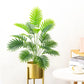 Large Artificial Palm Tree Tall Fake Plants Tropical Monstera Branch Green Plastic Leaves For Home Garden Outdoor Decor