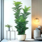 150cm Large Artificial Palm Tree Tropical Fake Plants Real Touch Palm Leafs Plastic Banyan Tree for Home Garden Shop Party Decor