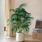 2pcs Durable Lifelike Artificial Palm Plant with Natural Green Leaves & Sturdy Pot - Indoor/Outdoor Modern Decor, Perfect Low