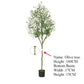 Large Olive Tree Artificial Plant Fake Olive Tree with Pot 60cm-240cm Tropical Silk Tree for Home Office Shop Party Decoration