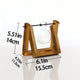 Tabletop Glass Planter – Hydroponic Propagation Station with Wooden Rack for Home Decor