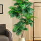 35-150cm Large Artificial Palm Tree Tropical Plants Green Plastic Palm Leafs Fake Banyan Tree for Home Garden Shop Party Decor