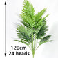 90-120cm Large Fake Palm Tree Artificial Tropical Plants Plastic Monstera Leaves Big Palm Tree Foliage for Home Garden Decor