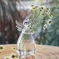 Transparent Angel Hydroponic Vase – Elegant Glass Flowerpot for Home & Desk Decor