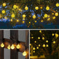 Solar-Powered Bubble Ball LED String Lights – Waterproof Outdoor Garden Decor
