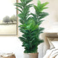 35-150cm Large Artificial Palm Tree Tropical Plants Green Plastic Palm Leafs Fake Banyan Tree for Home Garden Shop Party Decor