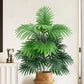 70-80cm Large Artificial Palm Tree Tropical Green Leaves Fake Plants Plastic Monstera Faux Tree Branch for Home Kitchen Decor