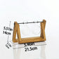Tabletop Glass Planter – Hydroponic Propagation Station with Wooden Rack for Home Decor