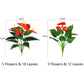 35/50CM Artificial Red Palm New Big Herb Plant Plastic Simulation Anthurium Artificial Palm Fronds Living Room Bedroom Decor