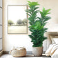 35-150cm Large Artificial Palm Tree Tropical Plants Green Plastic Palm Leafs Fake Banyan Tree for Home Garden Shop Party Decor