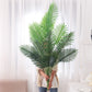 90-120cm Large Artificial Palm Tree Tropical Fake Plants Green Plastic Palm Leafs Big Monstera Tree Branch For Home Garden Decor