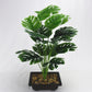 18 Forks Fake Large Artificial Monstera Plants Fake Palm Tree 50cm Plants Tree Plastic Turtle Leaves Green For Home Garden Room
