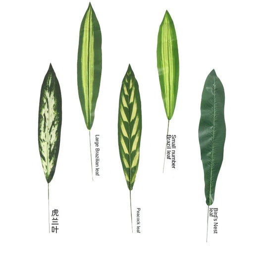 10PCS Palm Artificial Plants Leaves Decorations Faux Large Tropical Palm Leaves for Home Kitchen Party Flowers Wedding Decor