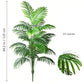 68-120cm Large Artificial Palm Tree Tropical Fake Plant Green Plastic Palm Leaf Branches Suitable for Home Garden Decoration