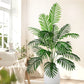 68-120cm Large Artificial Palm Tree Tropical Fake Plant Green Plastic Palm Leaf Branches Suitable for Home Garden Decoration