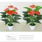 35/50CM Artificial Red Palm New Big Herb Plant Plastic Simulation Anthurium Artificial Palm Fronds Living Room Bedroom Decor