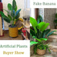 Artificial Plants Large Tropical Palm Tree Fake Banana Plants Leaves Real Touch Plastic Monstera Plant for Home Garden Decor