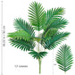 53-123cm  Artificial Palm Tree Tropical Fake Plant Green Plastic Palm Leaf Branches Suitable for Home Garden Decoration