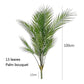 120cm Large Artificial Palm Fake Plants Branch Real Touch Palm Leaves Tropical Plants Branches for Home Office Indoor Decoration