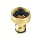 Brass Faucet Hose Connector – Quick Connect Adapter for 1/2 & 3/4 Garden Watering