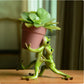 Resin Frog Flower Pot Ornaments,  Outdoor Garden Plant Pot Figurine, Decoration Yard, Villa Furnishing Accessories Art