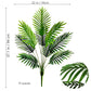 68-120cm Large Artificial Palm Tree Tropical Fake Plant Green Plastic Palm Leaf Branches Suitable for Home Garden Decoration