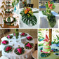 OurWarm 24pcs Large Artificial Tropical Palm Leaves, Faux Safari Leaves Monstera Fake Leaves for Party Safari Table Decorations