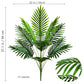 68-120cm Large Artificial Palm Tree Tropical Fake Plant Green Plastic Palm Leaf Branches Suitable for Home Garden Decoration