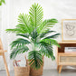 68-120cm Large Artificial Palm Tree Tropical Fake Plant Green Plastic Palm Leaf Branches Suitable for Home Garden Decoration
