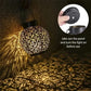 LED Solar Lantern Light Hollow Wrought Iron Projection Light Hanging Lamps Outdoor Waterproof Yard Garden Art Decoration