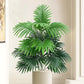 70-80cm Large Artificial Palm Tree Tropical Green Leaves Fake Plants Plastic Monstera Faux Tree Branch for Home Kitchen Decor