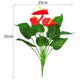 35/50CM Artificial Red Palm New Big Herb Plant Plastic Simulation Anthurium Artificial Palm Fronds Living Room Bedroom Decor