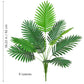 68-120cm Large Artificial Palm Tree Tropical Fake Plant Green Plastic Palm Leaf Branches Suitable for Home Garden Decoration