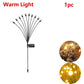 Solar LED Lights Garden Firework Warm Lights Outdoor 6/8 LEDs Waterproof Firefly Lawn Lamps  Patio Pathway Decoration