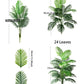 60-120cm Large Artificial Palm Tree Tropical Fake Plants Green Plastic Palm Leafs Big Monstera Tree Branch for Home Garden Decor
